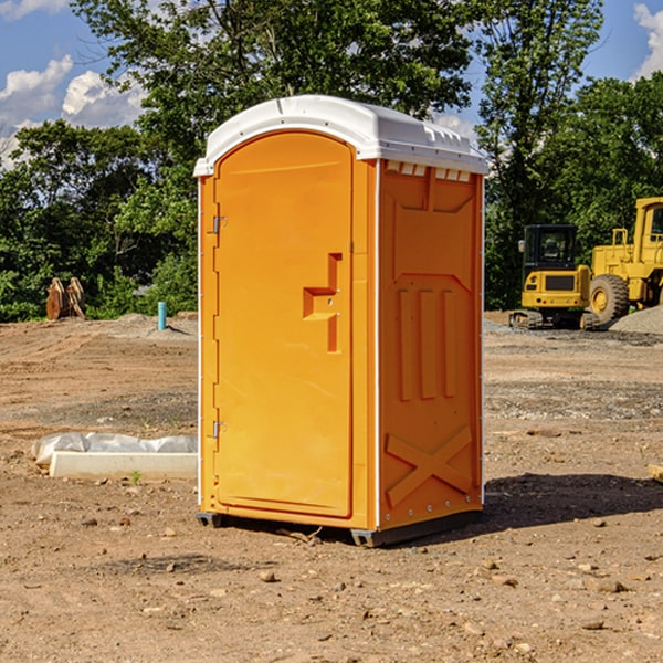 how often are the portable toilets cleaned and serviced during a rental period in Harpster Ohio